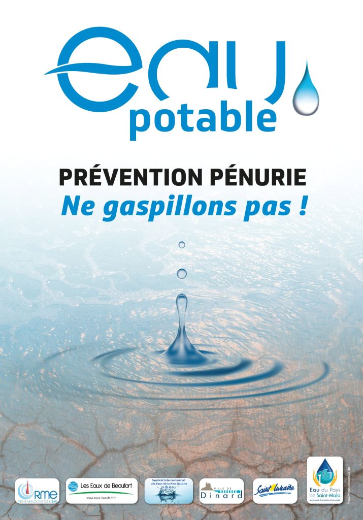 EAU POTABLE: pénurie, ne gaspillons pas!